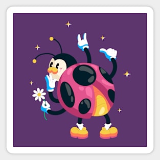 Ladybug Cartoon Funny Magnet